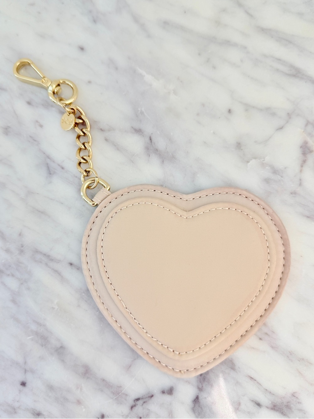 🤎 Stoney Clover Lane Heart Bag Charm SAND Beige